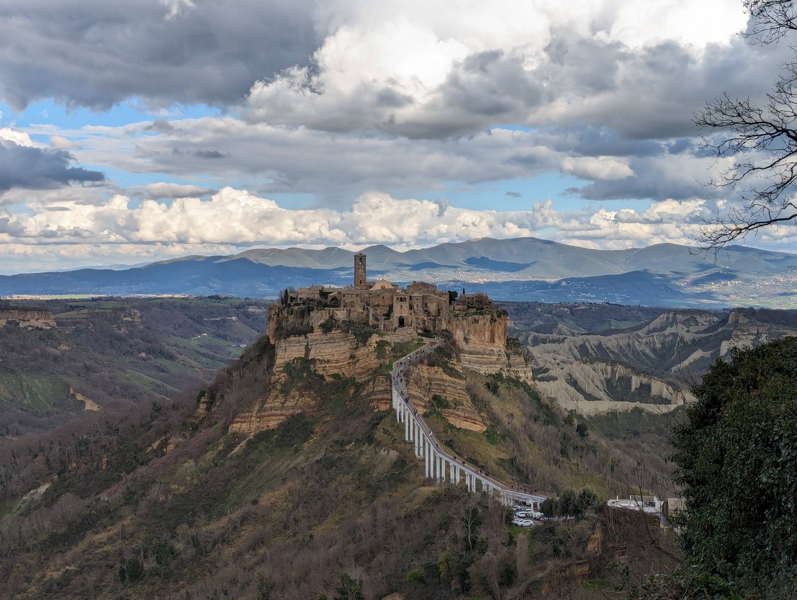 a castle on a mountain